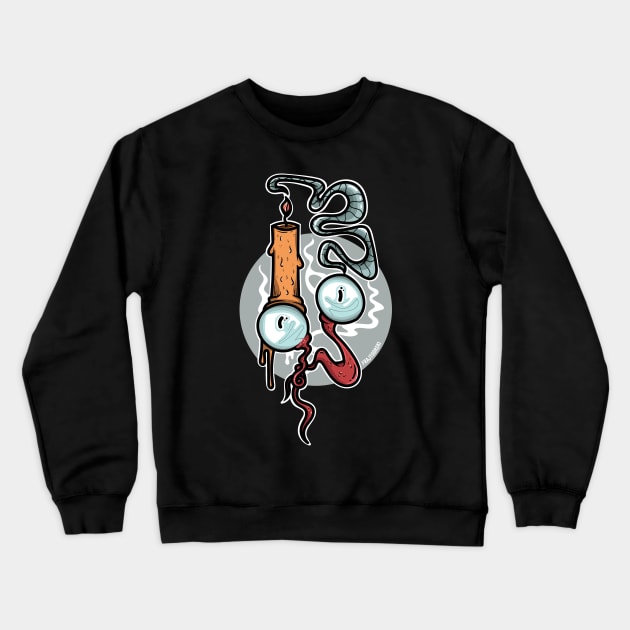 Candle on a eye Crewneck Sweatshirt by Frajtgorski